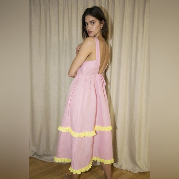 Dora Larsen Dresses & Skirts - DORA LARSEN NWT
Thea Ruffled Linen And Organic Cotton-Blend
Nightdress in Sz 8